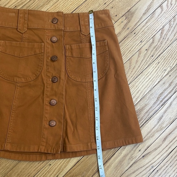 MADEWELL button up mini skirt size 00 - Picture 3 of 7